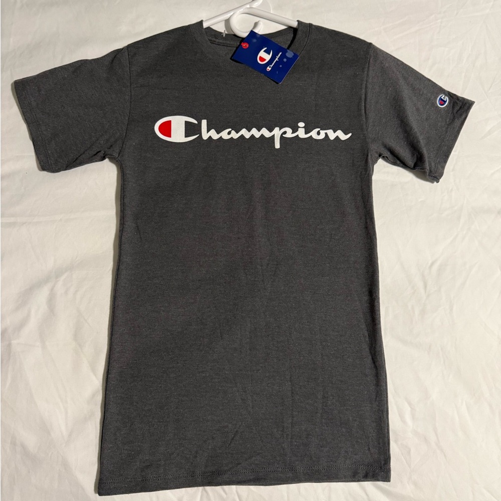 Champion Men's Dark Gray Short Sleeve Tee